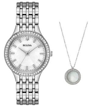 Японские наручные  женские часы Bulova 96X146. Коллекция Crystal Ladies