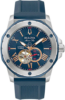 Японские наручные  мужские часы Bulova 98A282. Коллекция Marine Star