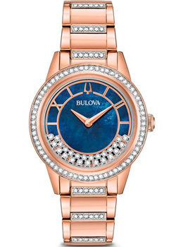 Японские наручные  женские часы Bulova 98L247. Коллекция Crystal Ladies