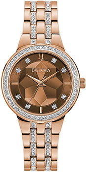 Японские наручные  женские часы Bulova 98L266. Коллекция Crystal Ladies