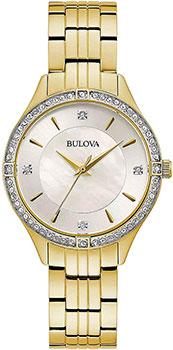 Японские наручные  женские часы Bulova 98L274. Коллекция Crystal Ladies