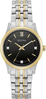 Японские наручные  женские часы Bulova 98P196. Коллекция Diamonds