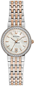 Японские наручные  женские часы Bulova 98R280. Коллекция Diamonds