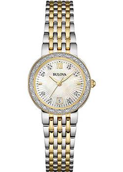 Японские наручные  женские часы Bulova 98W211. Коллекция Diamonds
