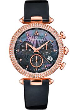 Швейцарские наручные  женские часы Claude Bernard 10230-37RNANR. Коллекция Dress code Chronograph