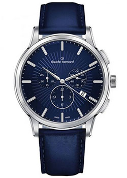 Швейцарские наручные  мужские часы Claude Bernard 10237-3BUIN. Коллекция Classic Gents