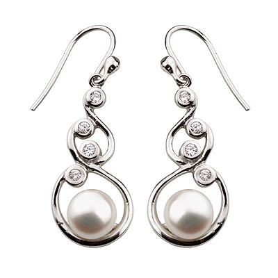 Серебряные Серьги С Жемчугом