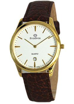 Швейцарские наручные мужские часы EverSwiss 1691-GLS. Коллекция Classic