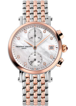 Швейцарские наручные  женские часы Frederique Constant FC-291MPWD2R2B. Коллекция Classics Quartz