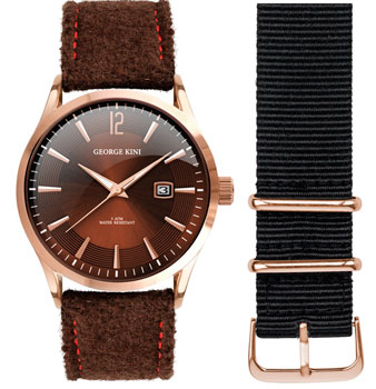 fashion наручные  мужские часы George Kini GK.11.BR.3BR.3.3.0. Коллекция Gents Collection