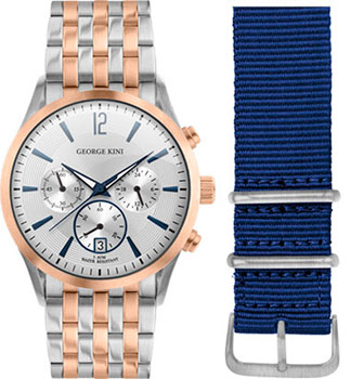 fashion наручные  мужские часы George Kini GK.41.7.1SR.1BU.5.SR.0. Коллекция Gents Collection