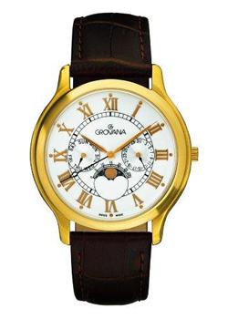 Швейцарские наручные мужские часы Grovana 1025.1513. Коллекция Moonphase