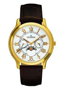 Швейцарские наручные мужские часы Grovana 1025.1513. Коллекция Moonphase