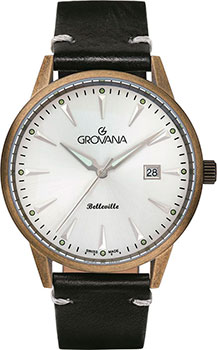 Швейцарские наручные  мужские часы Grovana 1765.1582. Коллекция Belleville