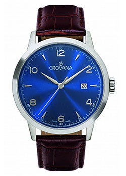Швейцарские наручные  мужские часы Grovana 2100.1535. Коллекция Traditional