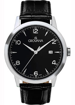 Швейцарские наручные  мужские часы Grovana 2100.1537. Коллекция Traditional