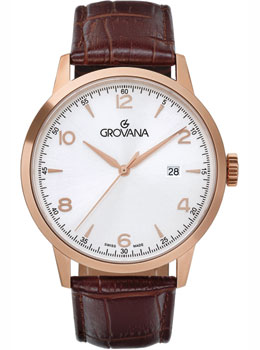 Швейцарские наручные  мужские часы Grovana 2100.1562. Коллекция Traditional