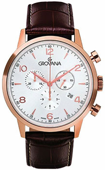 Швейцарские наручные  мужские часы Grovana 2100.9562. Коллекция Chrono