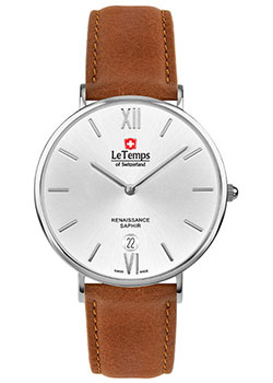Швейцарские наручные  мужские часы Le Temps LT1018.02BL02. Коллекция Renaissance