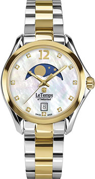 Швейцарские наручные  женские часы Le Temps LT1030.69BT01. Коллекция Sport Elegance Moon Phase