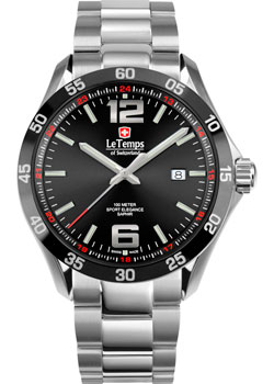 Швейцарские наручные  мужские часы Le Temps LT1040.18BS01. Коллекция Sport Elegance