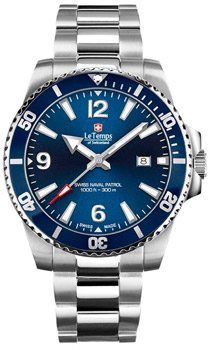 Швейцарские наручные  мужские часы Le Temps LT1043.03BS01. Коллекция Swiss Naval Patrol