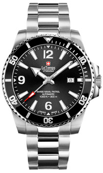 Швейцарские наручные  мужские часы Le Temps LT1045.01BS01. Коллекция Swiss Naval Patrol Automatic