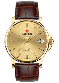 Швейцарские наручные  мужские часы Le Temps LT1065.56BL62. Коллекция Zafira Gent