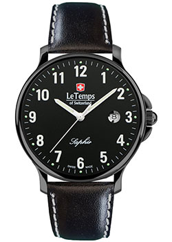Швейцарские наручные  мужские часы Le Temps LT1067.27BL21. Коллекция Zafira Gent 41