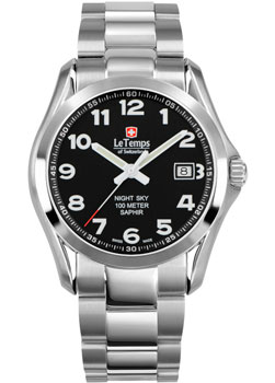 Швейцарские наручные  мужские часы Le Temps LT1080.05BS01. Коллекция Sport Elegance