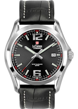 Швейцарские наручные  мужские часы Le Temps LT1080.08BL01. Коллекция Sport Elegance