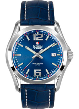 Швейцарские наручные  мужские часы Le Temps LT1080.09BL13. Коллекция Sport Elegance