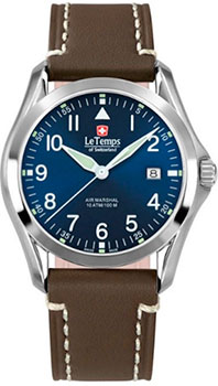 Швейцарские наручные  мужские часы Le Temps LT1080.15BL16. Коллекция Air Marshal