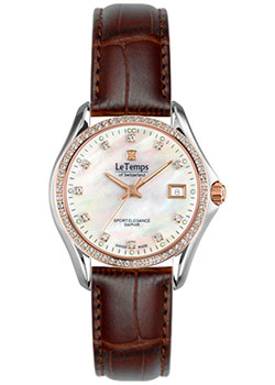 Швейцарские наручные  женские часы Le Temps LT1082.45BL52. Коллекция Sport Elegance