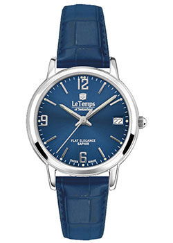 Швейцарские наручные  женские часы Le Temps LT1088.03BL03. Коллекция Flat Elegance Lady