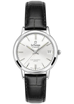 Швейцарские наручные  женские часы Le Temps LT1088.06BL01. Коллекция Flat Elegance Lady