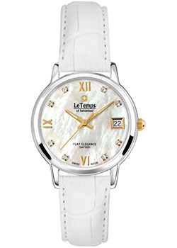 Швейцарские наручные  женские часы Le Temps LT1088.65BL64. Коллекция Flat Elegance Lady