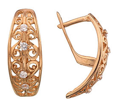 Серьги С Фианитом