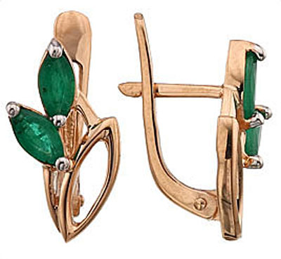 Купить Серьги С Изумрудом