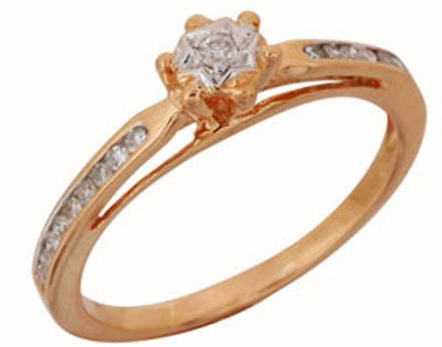 Золотое Кольцо С Бриллиантом