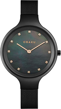 fashion наручные  женские часы Obaku V173LXBBMB. Коллекция Mesh