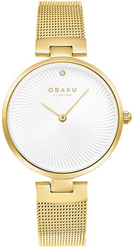 fashion наручные  женские часы Obaku V256LXGIMG. Коллекция Diamant