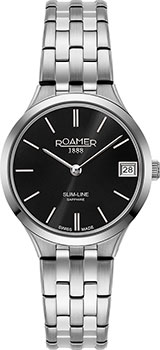 Швейцарские наручные  женские часы Roamer 512.857.41.55.20. Коллекция Slime Line Classic