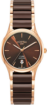 Швейцарские наручные  женские часы Roamer 658.844.49.65.63. Коллекция C-Line