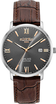 Швейцарские наручные  мужские часы Roamer 958.833.41.53.05. Коллекция Valais