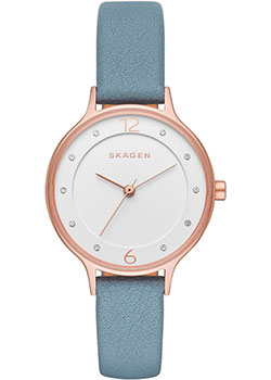 Швейцарские наручные женские часы Skagen SKW2497. Коллекция Leather