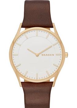 Швейцарские наручные  мужские часы Skagen SKW6225. Коллекция Leather