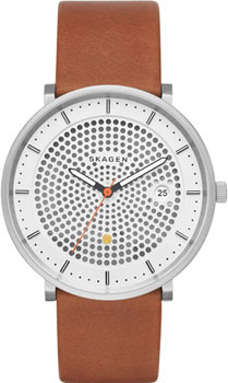 Швейцарские наручные  мужские часы Skagen SKW6277. Коллекция Leather