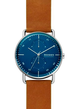 Швейцарские наручные  мужские часы Skagen SKW6738. Коллекция Leather