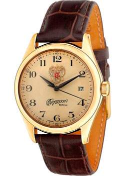 Российские наручные  мужские часы Slava 1499930-300-8215. Коллекция Премьер